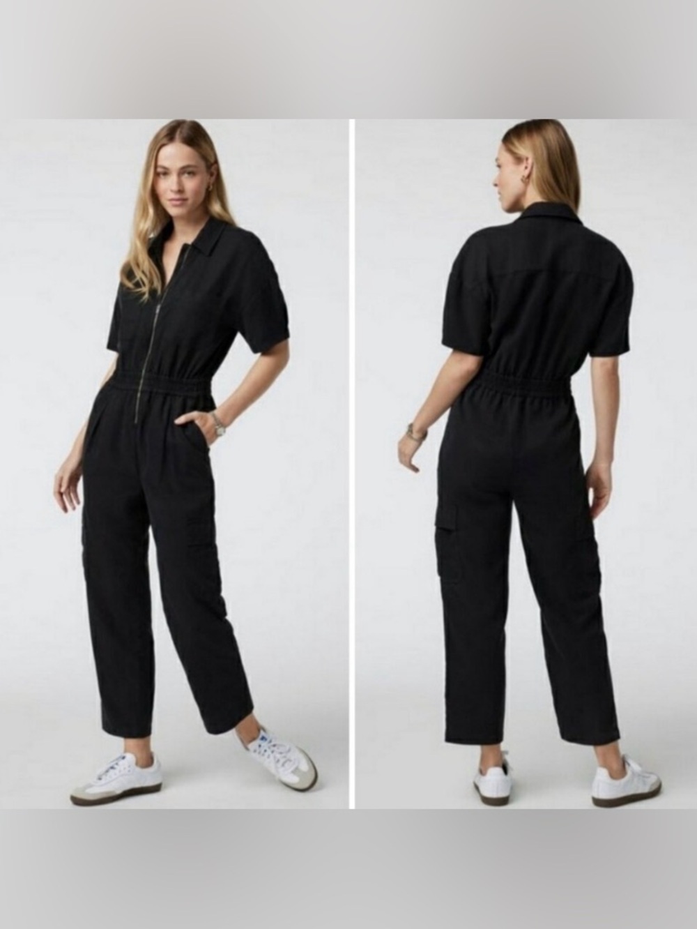 Vuori Short Sleeve Coastline Jumpsuit Zip-up Front Size S
